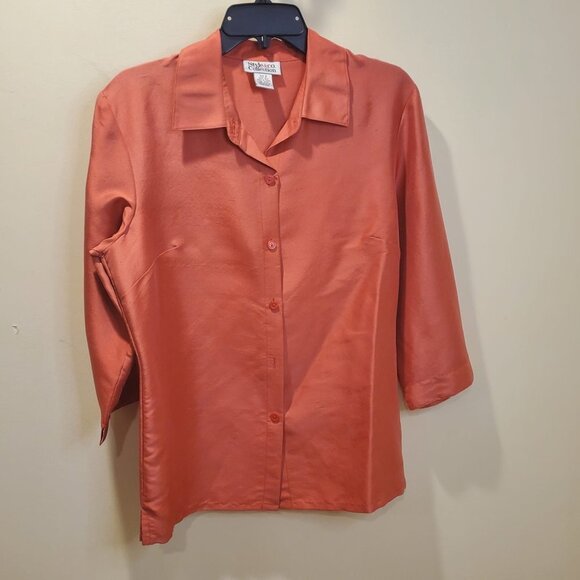 Style & Co. collection Bottom Shirt 100% silk - Picture 2 of 8